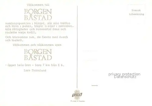 AK / Ansichtskarte Bastad Hotel Restaurant Borgen Bastad