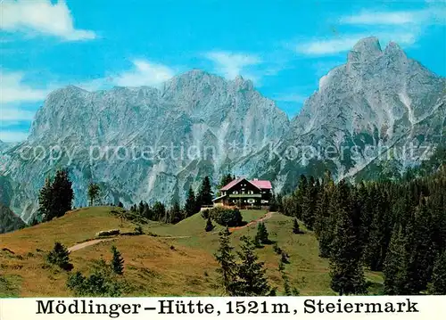 AK / Ansichtskarte Moedlingerhuette Berghaus Gesaeuseberge Moedlingerhuette