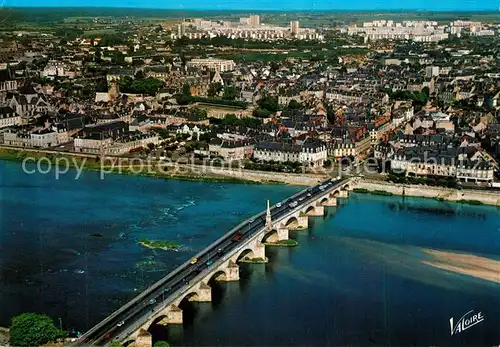 AK / Ansichtskarte Blois_Loir_et_Cher Pont sur la Loire Place de la Resistance Eglise Saint Nicolas Chateau vue aerienne Blois_Loir_et_Cher