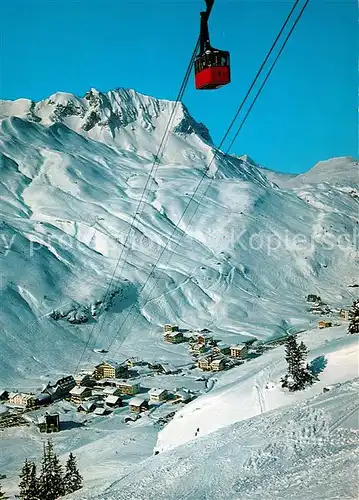 AK / Ansichtskarte Zuers_Arlberg Kabinenbahn Wintersportplatz Alpen Zuers Arlberg