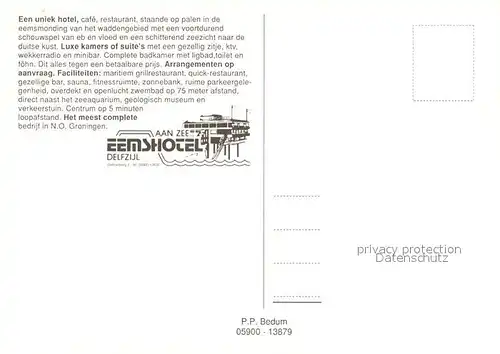 AK / Ansichtskarte Delfzijl Eemshotel Restaurant Delfzijl