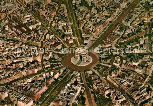 AK / Ansichtskarte Paris Place de l Etoile vue aerienne Paris