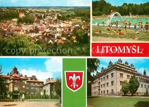 AK / Ansichtskarte Litomysl Celkovy pohled Koupaliste Gymnasium Zamek Litomysl