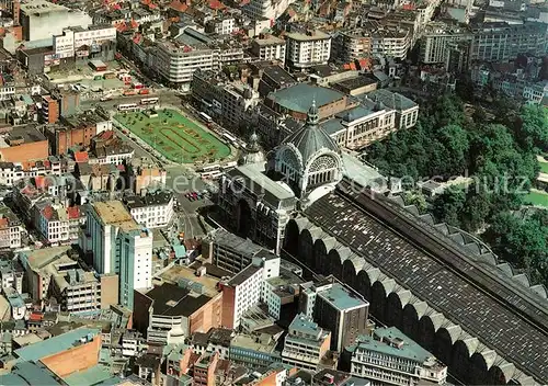 AK / Ansichtskarte Antwerpen_Anvers Bahnhof Fliegeraufnahme Antwerpen Anvers