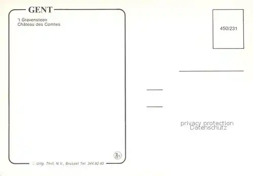AK / Ansichtskarte Gent_Gand_Flandre Chateau des Comtes vue aerienne Gent_Gand_Flandre