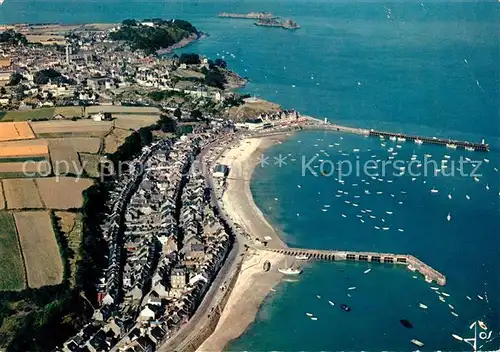 AK / Ansichtskarte Cancale Vue aerienne du port et des digues Cancale