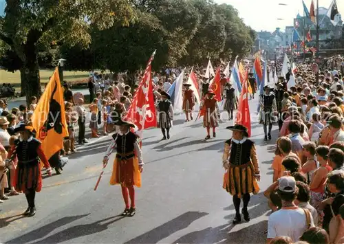 AK / Ansichtskarte Interlaken_BE Fahnengruppe Interlaken Interlaken_BE