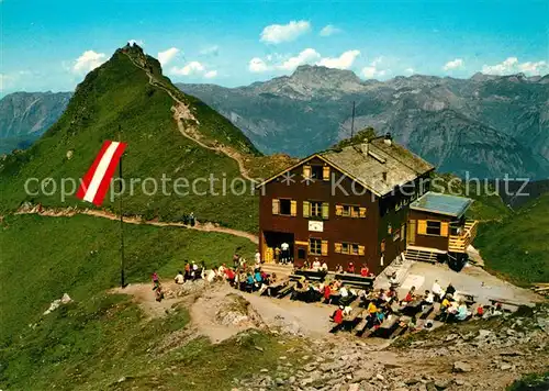 AK / Ansichtskarte Schruns_Vorarlberg Wormser Huette gegen Rote Wand Alpenpark Montafon Schruns Vorarlberg