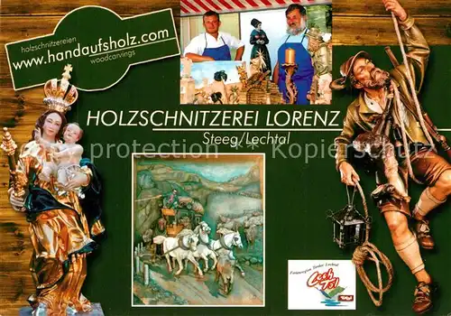 AK / Ansichtskarte Steeg_Tirol Holzschnitzerei Lorenz Handwerk Steeg Tirol