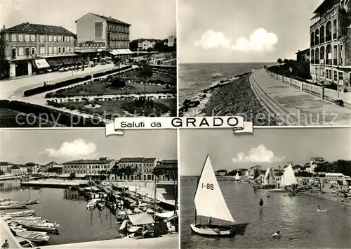 AK / Ansichtskarte Grado_Pineta Teilansichten Promenade Hafenpartie Grado Pineta