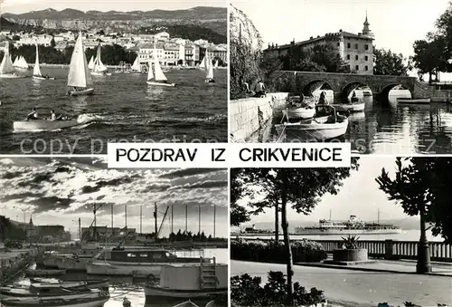 AK / Ansichtskarte Crikvenice Panorama Bruecke Haven Promenade Crikvenice