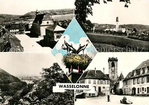 AK / Ansichtskarte Wasselonne_Bas_Rhin Eglise goth Protestante Eglise Catholique Vue generale Tour du Chateau Wasselonne_Bas_Rhin