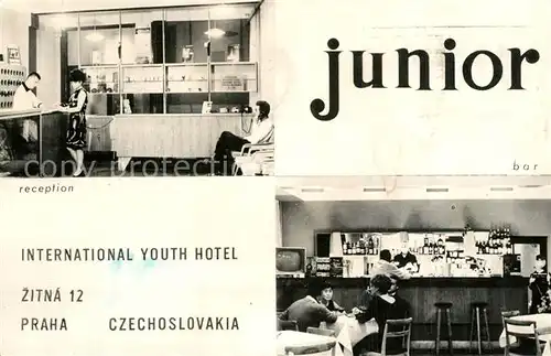 AK / Ansichtskarte Praha_Prahy_Prague International Youth Hotel Reception Bar Praha_Prahy_Prague