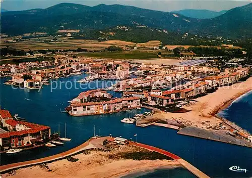 AK / Ansichtskarte Port_Grimaud Cite lacustre realisee par Societe Etige Vue generale aerienne Port Grimaud