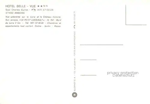 AK / Ansichtskarte Amboise Hotel Belle Vue et son annexe Champetre Amboise