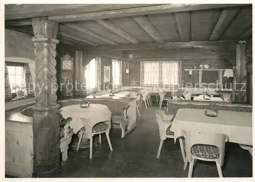 AK / Ansichtskarte Klosters_GR Privathotel Chesa Grischuna Gaststube Klosters_GR