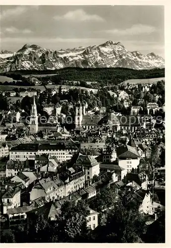 AK / Ansichtskarte St_Gallen_SG Fliegeraufnahme mit Saentis St_Gallen_SG