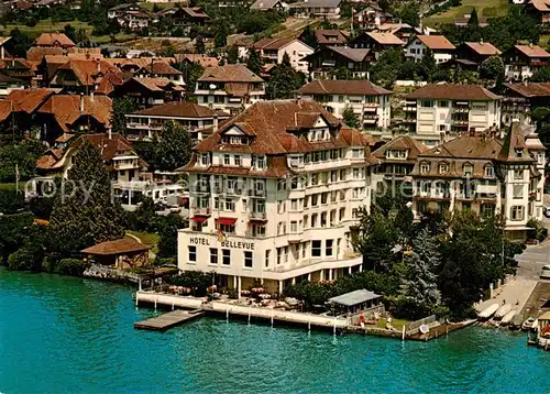 AK / Ansichtskarte Hilterfingen_Thunersee Hotel Bellevue au lac Fliegeraufnahme Hilterfingen Thunersee