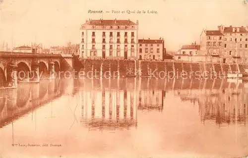 AK / Ansichtskarte Roanne_Loire Pont et Quai Roanne Loire