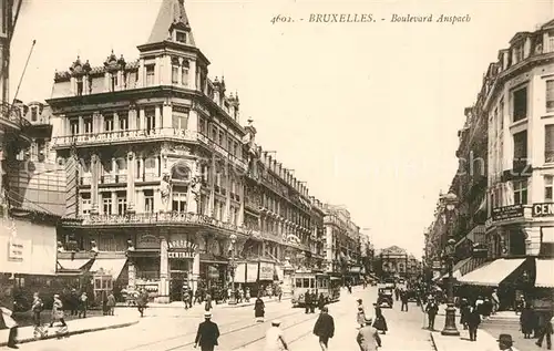 AK / Ansichtskarte Bruxelles_Bruessel Boulevard Anspach Bruxelles_Bruessel