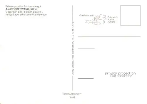 AK / Ansichtskarte Oberwang_Oberoesterreich Fliegeraufnahme Oberwang_Oberoesterreich