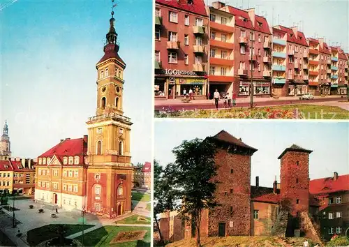 AK / Ansichtskarte Prudnik Ratusz w Rynku Rynek Baszty murow miejskich Prudnik