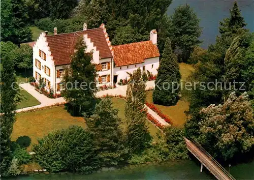 AK / Ansichtskarte Eschenz St Otmar im Werd Fliegeraufnahme Eschenz