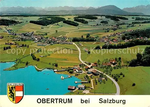 AK / Ansichtskarte Obertrum_See Fliegeraufnahme mit Obertrumer See Obertrum See