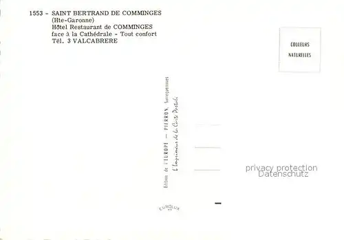 AK / Ansichtskarte Saint Bertrand de Comminges Hotel Restaurant de Comminges Saint Bertrand de Comminges