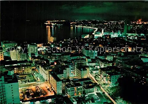 AK / Ansichtskarte Havana_Habana Aerial view of Havana at night Havana Habana