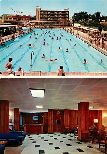 AK / Ansichtskarte Badajoz Hotel Residencia Rio Piscina Hall Badajoz