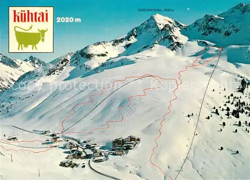 AK / Ansichtskarte Kuehtai Hoteldorf Skigebiet oetztaler Alpen Fliegeraufnahme Kuehtai