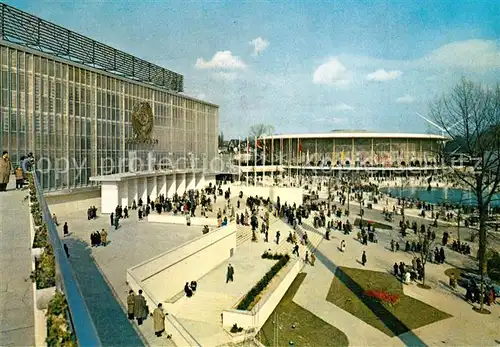 AK / Ansichtskarte Bruxelles_Bruessel Exposition Universelle Les Pavillons de l URSS et des USA Bruxelles_Bruessel