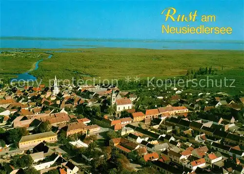 AK / Ansichtskarte Rust_Burgenland Stadt der Stoerche Neusiedlersee Fliegeraufnahme Rust_Burgenland