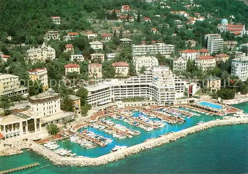 AK / Ansichtskarte Opatija_Istrien Hotel Admiral Hafen Fliegeraufnahme Opatija_Istrien