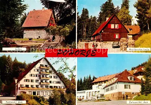 AK / Ansichtskarte Maribor Doerfer Berghaeuser Hotels im Bachergebirge Maribor