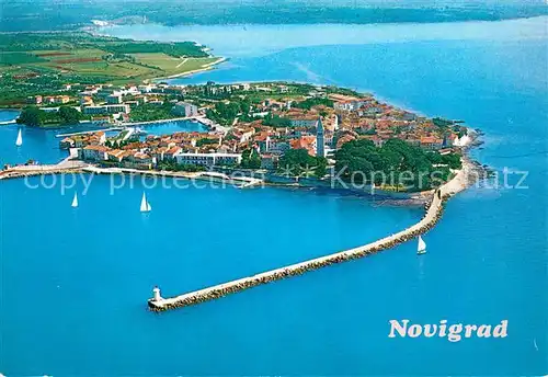 AK / Ansichtskarte Novigrad Landzunge Hafeneinfahrt Fliegeraufnahme Novigrad