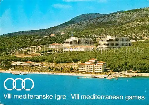 AK / Ansichtskarte Trogir Hotel Medena 8. Mediterranen Spiele Fliegeraufnahme Trogir