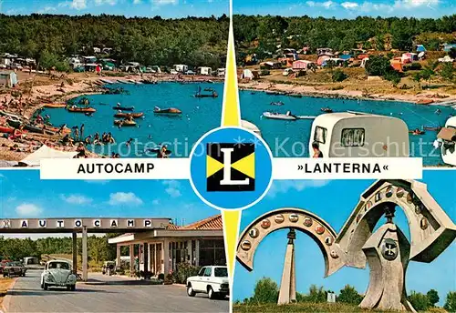 AK / Ansichtskarte Porec Autocamp Lanterna Badestrand Campingplatz Porec