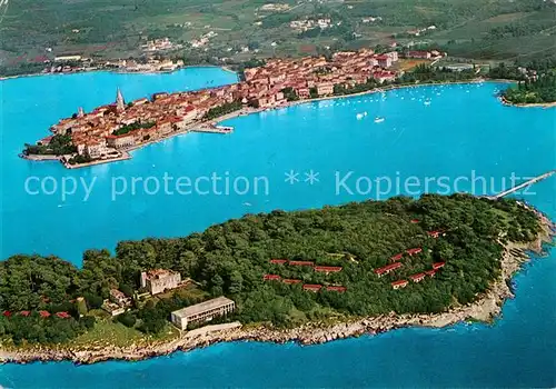 AK / Ansichtskarte Porec Sv Nikola Landzunge Bucht Fliegeraufnahme Porec