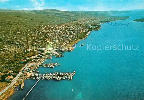 AK / Ansichtskarte Punat_Krk Hafen Kuestenpanorama Fliegeraufnahme Punat_Krk