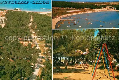 AK / Ansichtskarte Zadar_Zadra_Zara Autocamp Zaton Badestrand Kinderspielplatz Zadar_Zadra_Zara