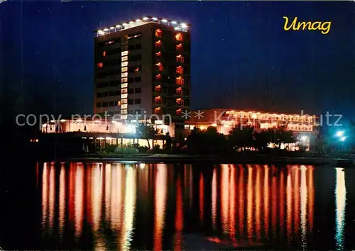 AK / Ansichtskarte Umag_Umago_Istrien Hotel Adriatic Nachtaufnahme Umag_Umago_Istrien