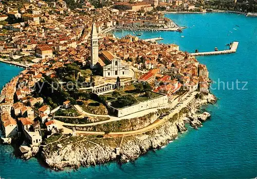 AK / Ansichtskarte Rovinj_Rovigno_Istrien Altstadt Hafen Fliegeraufnahme 