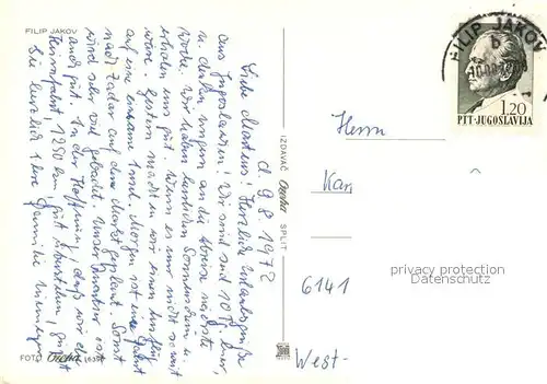 AK / Ansichtskarte Filip_Jakov Fliegeraufnahme Filip Jakov