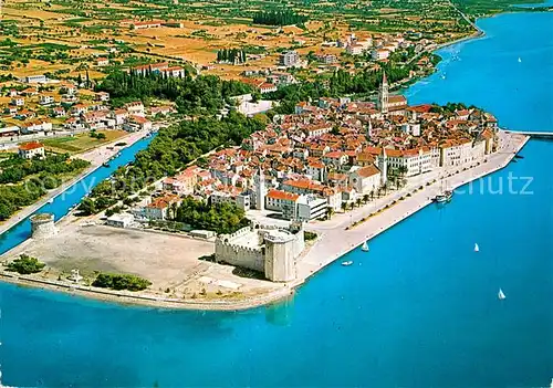 AK / Ansichtskarte Trogir_Trau Altstadt Burg Fliegeraufnahme Trogir Trau