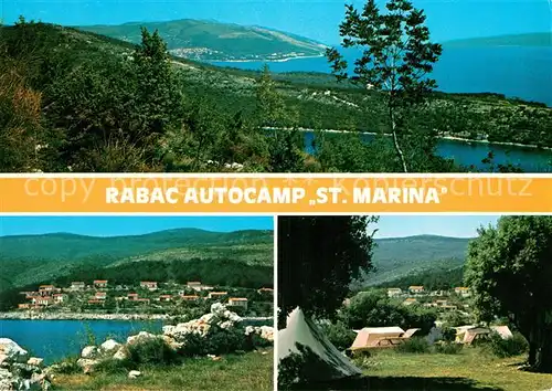 AK / Ansichtskarte Rabac_Kroatien Autocamp St Marina Campingplatz Kuestenpanorama Rabac Kroatien