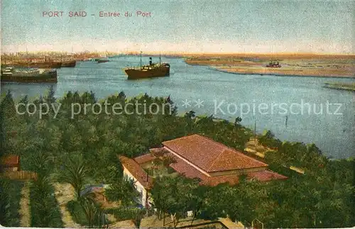 AK / Ansichtskarte Port_Said Hafeneinfahrt Port_Said
