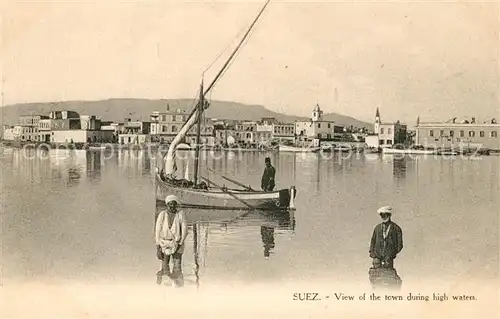 AK / Ansichtskarte Suez Hochwasser Panorama Suez
