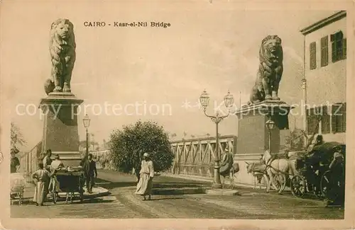 AK / Ansichtskarte Cairo_Egypt Kasr el Nil Bruecke Cairo Egypt
